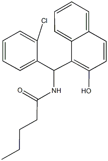 N-[(2-chlorophenyl)(2-hydroxy-1-naphthyl)methyl]pentanamide Struktur