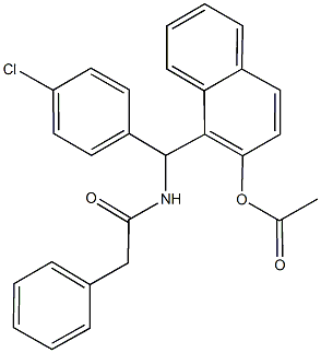 1-{(4-chlorophenyl)[(phenylacetyl)amino]methyl}naphthalen-2-yl acetate Struktur