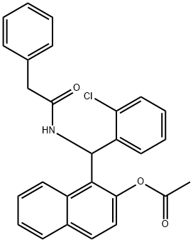 1-{(2-chlorophenyl)[(phenylacetyl)amino]methyl}-2-naphthyl acetate Struktur