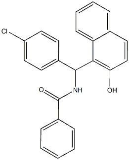 N-[(4-chlorophenyl)(2-hydroxynaphthalen-1-yl)methyl]benzamide Struktur