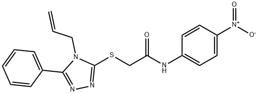 2-[(4-allyl-5-phenyl-4H-1,2,4-triazol-3-yl)sulfanyl]-N-{4-nitrophenyl}acetamide Structure