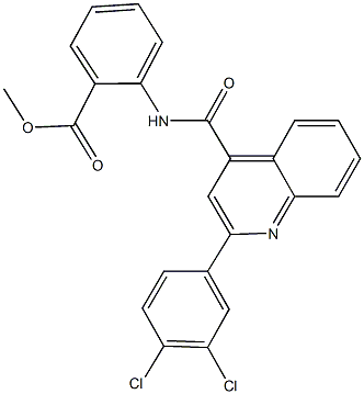 methyl 2-({[2-(3,4-dichlorophenyl)-4-quinolinyl]carbonyl}amino)benzoate Struktur