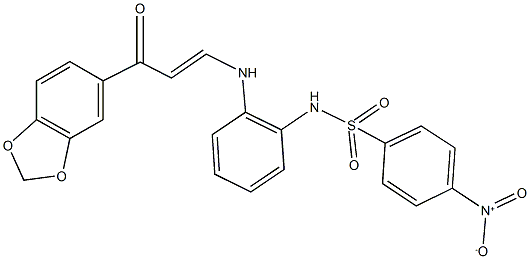 N-(2-{[3-(1,3-benzodioxol-5-yl)-3-oxo-1-propenyl]amino}phenyl)-4-nitrobenzenesulfonamide Struktur