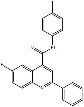 6-fluoro-N-(4-methylphenyl)-2-phenyl-4-quinolinecarboxamide Struktur