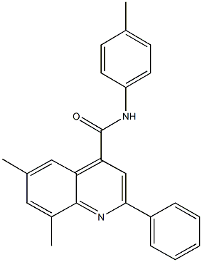 6,8-dimethyl-N-(4-methylphenyl)-2-phenyl-4-quinolinecarboxamide Struktur