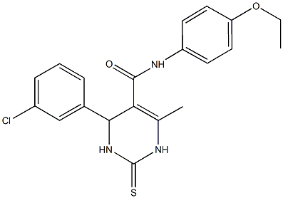 4-(3-chlorophenyl)-N-(4-ethoxyphenyl)-6-methyl-2-thioxo-1,2,3,4-tetrahydro-5-pyrimidinecarboxamide Struktur