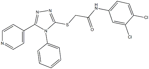 N-(3,4-dichlorophenyl)-2-[(4-phenyl-5-pyridin-4-yl-4H-1,2,4-triazol-3-yl)sulfanyl]acetamide Struktur