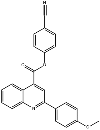 4-cyanophenyl 2-(4-methoxyphenyl)-4-quinolinecarboxylate Struktur