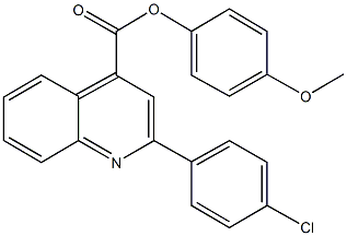 4-methoxyphenyl 2-(4-chlorophenyl)-4-quinolinecarboxylate Struktur