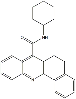 N-cyclohexyl-5,6-dihydrobenzo[c]acridine-7-carboxamide Struktur