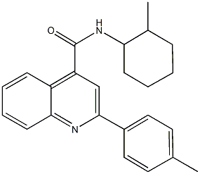 N-(2-methylcyclohexyl)-2-(4-methylphenyl)-4-quinolinecarboxamide Struktur