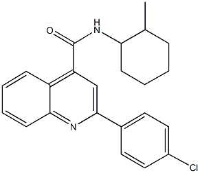 2-(4-chlorophenyl)-N-(2-methylcyclohexyl)-4-quinolinecarboxamide Struktur