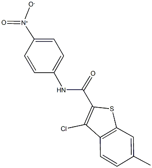 3-chloro-N-{4-nitrophenyl}-6-methyl-1-benzothiophene-2-carboxamide Struktur