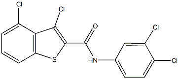 3,4-dichloro-N-(3,4-dichlorophenyl)-1-benzothiophene-2-carboxamide Struktur