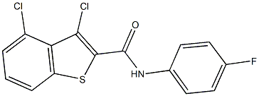 3,4-dichloro-N-(4-fluorophenyl)-1-benzothiophene-2-carboxamide Struktur