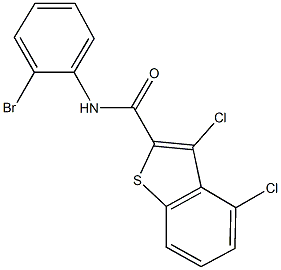 N-(2-bromophenyl)-3,4-dichloro-1-benzothiophene-2-carboxamide Struktur