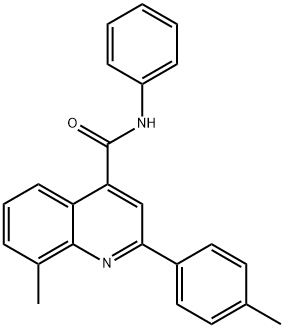 8-methyl-2-(4-methylphenyl)-N-phenyl-4-quinolinecarboxamide Struktur