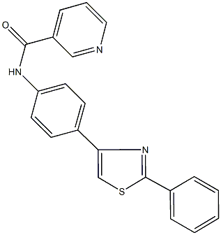 N-[4-(2-phenyl-1,3-thiazol-4-yl)phenyl]nicotinamide Struktur