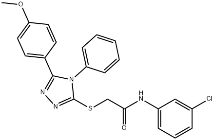 N-(3-chlorophenyl)-2-{[5-(4-methoxyphenyl)-4-phenyl-4H-1,2,4-triazol-3-yl]sulfanyl}acetamide Struktur