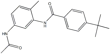 N-[5-(acetylamino)-2-methylphenyl]-4-(1,1-dimethylethyl)benzamide Struktur