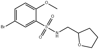 5-bromo-2-methoxy-N-(tetrahydro-2-furanylmethyl)benzenesulfonamide Struktur