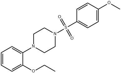 1-(2-ethoxyphenyl)-4-[(4-methoxyphenyl)sulfonyl]piperazine Struktur