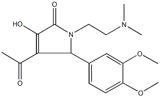 4-acetyl-5-(3,4-dimethoxyphenyl)-1-[2-(dimethylamino)ethyl]-3-hydroxy-1,5-dihydro-2H-pyrrol-2-one Struktur