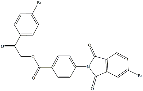 2-(4-bromophenyl)-2-oxoethyl 4-(5-bromo-1,3-dioxo-1,3-dihydro-2H-isoindol-2-yl)benzoate Struktur