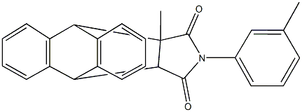 15-methyl-17-(3-methylphenyl)-17-azapentacyclo[6.6.5.0~2,7~.0~9,14~.0~15,19~]nonadeca-2,4,6,9,11,13-hexaene-16,18-dione Struktur