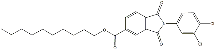 decyl 2-(3,4-dichlorophenyl)-1,3-dioxoisoindoline-5-carboxylate Struktur