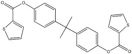 4-(1-methyl-1-{4-[(2-thienylcarbonyl)oxy]phenyl}ethyl)phenyl 2-thiophenecarboxylate Struktur