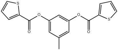 3-methyl-5-[(2-thienylcarbonyl)oxy]phenyl 2-thiophenecarboxylate Struktur