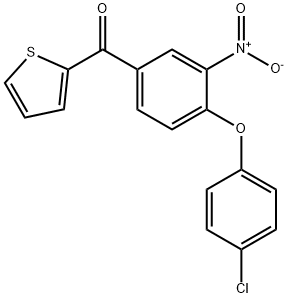 [4-(4-chlorophenoxy)-3-nitrophenyl](2-thienyl)methanone Struktur