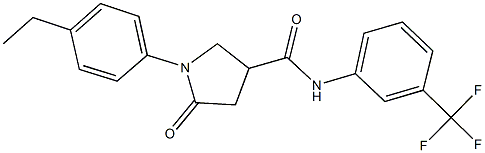 1-(4-ethylphenyl)-5-oxo-N-[3-(trifluoromethyl)phenyl]-3-pyrrolidinecarboxamide Struktur