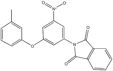 2-[3-nitro-5-(3-methylphenoxy)phenyl]-1H-isoindole-1,3(2H)-dione Struktur