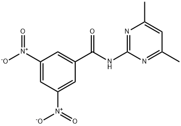 N-(4,6-dimethyl-2-pyrimidinyl)-3,5-bisnitrobenzamide Struktur