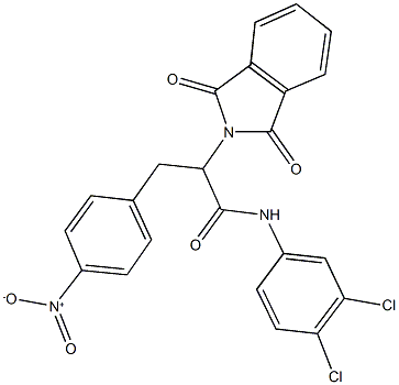 N-(3,4-dichlorophenyl)-2-(1,3-dioxo-1,3-dihydro-2H-isoindol-2-yl)-3-{4-nitrophenyl}propanamide Struktur