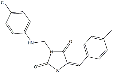 3-[(4-chloroanilino)methyl]-5-(4-methylbenzylidene)-1,3-thiazolidine-2,4-dione Struktur