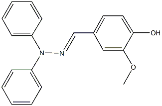 4-hydroxy-3-methoxybenzaldehyde diphenylhydrazone Struktur