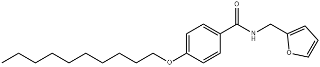 4-(decyloxy)-N-(2-furylmethyl)benzamide Struktur