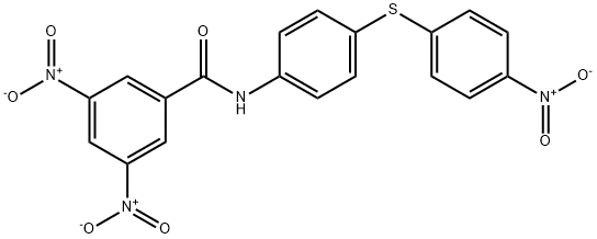 3,5-bisnitro-N-[4-({4-nitrophenyl}sulfanyl)phenyl]benzamide Struktur