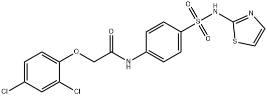 2-(2,4-dichlorophenoxy)-N-{4-[(1,3-thiazol-2-ylamino)sulfonyl]phenyl}acetamide Struktur