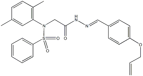 N-(2-{2-[4-(allyloxy)benzylidene]hydrazino}-2-oxoethyl)-N-(2,5-dimethylphenyl)benzenesulfonamide Struktur