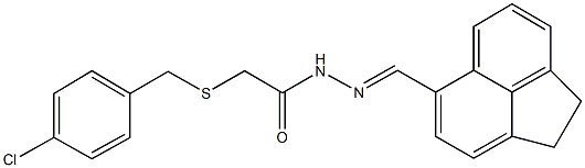 2-[(4-chlorobenzyl)sulfanyl]-N'-(1,2-dihydro-5-acenaphthylenylmethylene)acetohydrazide Struktur