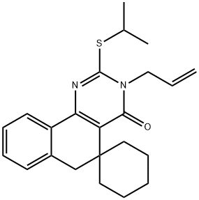 3-allyl-2-(isopropylsulfanyl)-5,6-dihydrospiro(benzo[h]quinazoline-5,1'-cyclohexane)-4(3H)-one Struktur