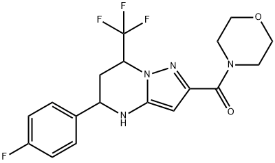 5-(4-fluorophenyl)-2-(4-morpholinylcarbonyl)-7-(trifluoromethyl)-4,5,6,7-tetrahydropyrazolo[1,5-a]pyrimidine Struktur