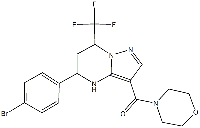 5-(4-bromophenyl)-3-(morpholin-4-ylcarbonyl)-7-(trifluoromethyl)-4,5,6,7-tetrahydropyrazolo[1,5-a]pyrimidine Struktur