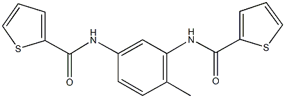 N-{2-methyl-5-[(2-thienylcarbonyl)amino]phenyl}-2-thiophenecarboxamide Struktur