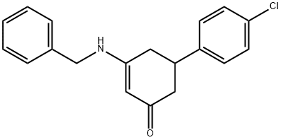 3-(benzylamino)-5-(4-chlorophenyl)-2-cyclohexen-1-one Struktur