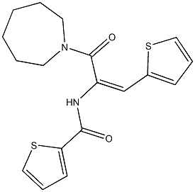 N-[1-(1-azepanylcarbonyl)-2-(2-thienyl)vinyl]-2-thiophenecarboxamide Struktur